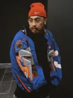 MF DOOM x New York Knicks Bomber Jacket Blue