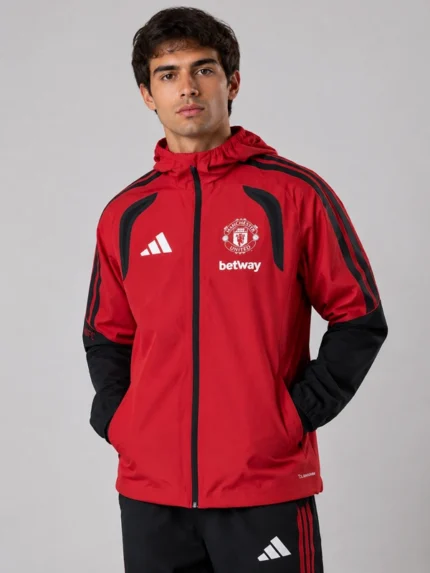 Manchester United 26 27 Training Tiro Authentic Red Rain Jacket