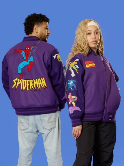 Marvel Comics Spider Man 90's Varsity Jacket