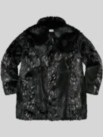 Men Supreme Lynx Fur 2026 Windstopper Overcoat Black
