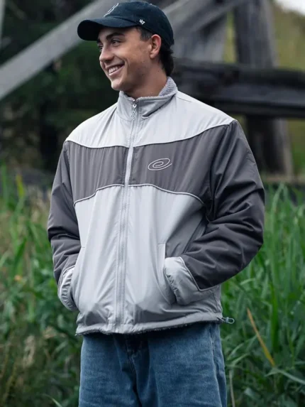 Men cozmoz reversible fleece jacket grey