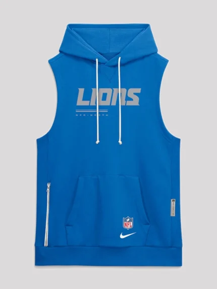 Men detroit lions 2026 sideline sleeveless hoodie
