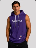 Men minnesota vikings 2026 sideline sleeveless hoodie