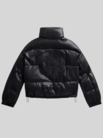 Men off season chicago bears faux leather puffer jacket