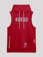 Men san francisco 49ers 2026 sideline sleeveless hoodie