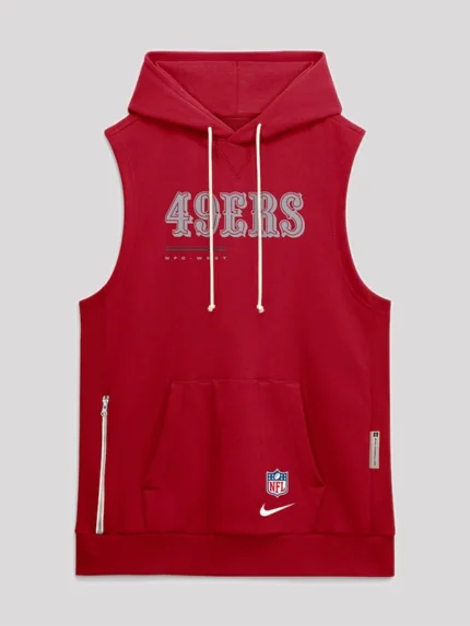 Men san francisco 49ers 2026 sideline sleeveless hoodie