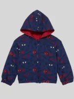 Men spider man reversible hooded blue & red jacket