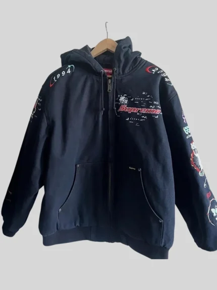 Men supreme aoi hooded work jacket