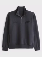 Men's Buffalo Bills Abercrombie & Fitch Black YPB neoKNIT MAX Half-Zip Top