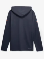 Men's Chicago Bears Nike Platinum Sideline Game On Lightweight Long Sleeve Hooded Dri-FIT Top