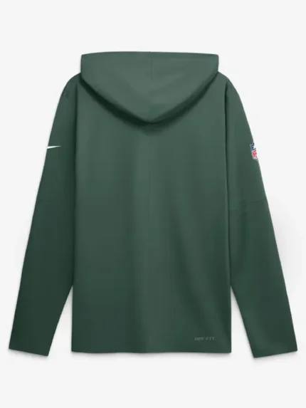 Men's Green Bay Packers Nike Green Sideline Game On Lightweight Long Sleeve Hooded Dri-FIT Top