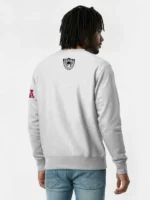 Men's Las Vegas Raiders Disney x Champion Heather Gray Darth Vader Reverse Weave Sweatshirt