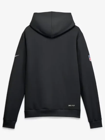 Men's Las Vegas Raiders Nike Black-Grey Sideline Standard Issue Top Prospect Dri-FIT Hoodie