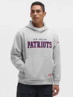 Men's New England Patriots lululemon Heathered Silver Drop Steady State Pullover Hoodie