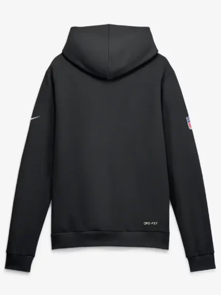 Men's Nike Black-Charcoal Philadelphia Eagles Sideline Standard Issue Top Prospect Dri-FIT Hoodie