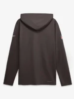 Men's Nike Brown Cleveland Browns Sideline Game On Lightweight Long Sleeve Hooded Dri-FIT Top