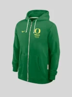 Men's Nike Green Oregon Ducks 2026 Sideline Standard Issue Dri-FIT Full-Zip Hoodie