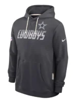 Men's Nike Navy-Charcoal Dallas Cowboys Sideline Standard Issue Top Prospect Dri-FIT Hoodie