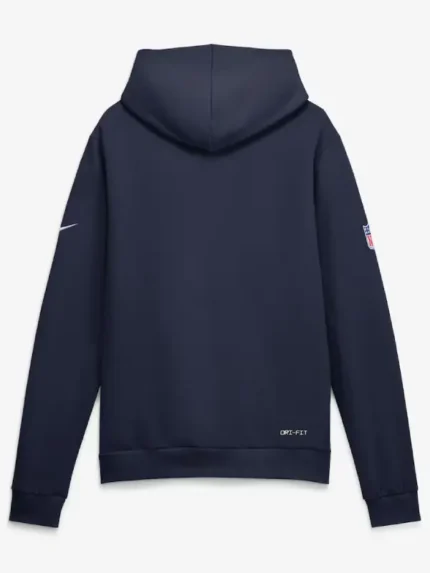 Men's Nike Navy Denver Broncos Sideline Standard Issue Top Prospect Dri-FIT Hoodie