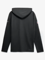Men's Pittsburgh Steelers Nike Black Sideline Game On Lightweight Long Sleeve Hooded Dri-FIT Top