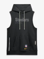 Men's Pittsburgh Steelers Nike Black Sideline Standard Issue Dri-FIT Sleeveless Hoodie