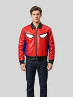 Mens Red Blue SpiderMan Leather Jacket