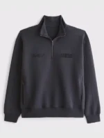 Men's San Francisco 49ers Abercrombie & Fitch Black YPB neoKNIT MAX Half-Zip Top