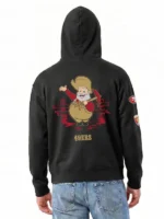 Men's San Francisco 49ers Disney x Champion Black Stinky Pete All-Star Full-Zip Hoodie
