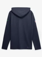 Men's Seattle Seahawks Nike College Navy Sideline Game On Lightweight Long Sleeve Hooded Dri-FIT Top
