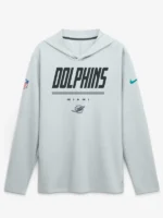 Miami Dolphins Nike Sideline Game On Long Sleeve Hooded T-shirt