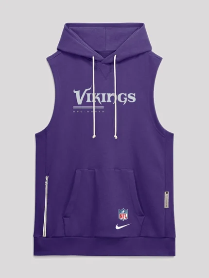 Minnesota Vikings 2026 Sideline Sleeveless Hoodie