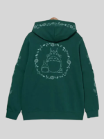 My Neighbor Totoro Embroidered Green Hooded Jacket