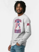 New England Patriots Disney x Champion Captain America Reverse Weave Sweatshirt - Heather Gray