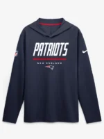 New England Patriots Nike Sideline Game On Long Sleeve Hooded T-shirt