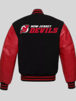 New Jersey Devils Full Snap Jacket Black And Red