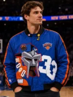 New York Knicks x MF DOOM Bomber Jacket Blue