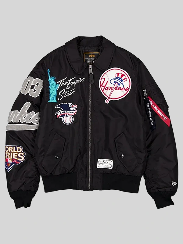New york yankees alpha industries ma 1 flight Black jacket New york yankees alpha industries ma 1 flight Black jacket