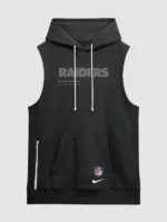 Nike 2026 Las Vegas Raiders Black Standard Issue Dri FIT Sideline Sleeveless Hoodie