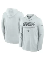 Dallas Cowboys Nike Sideline Game On Long Sleeve Hooded T-shirt - Image 4