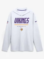Nike Minnesota Vikings Sideline Game On Long Sleeve Hooded Top