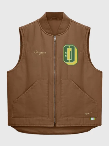 Nike Oregon Ducks Academic Brown Padded Full-Zip Vest