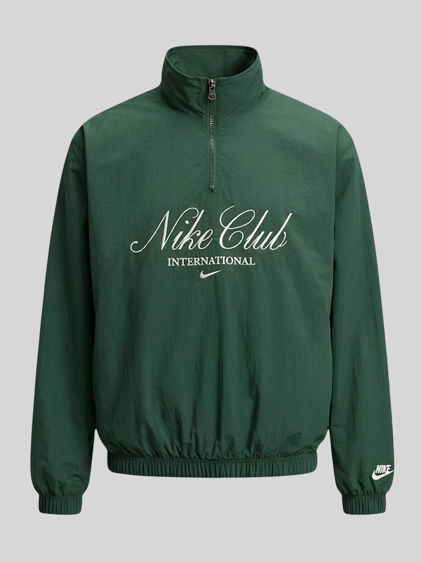 Nike Sportswear Club Half Zip Jacket Green Nike Sportswear Club Half Zip Jacket Green