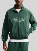 Nike men's sportswear club 1-2 zip jacket Green