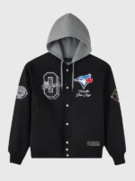 OVO Toronto Blue Jays Insulated Twill Bomber Jacket Black