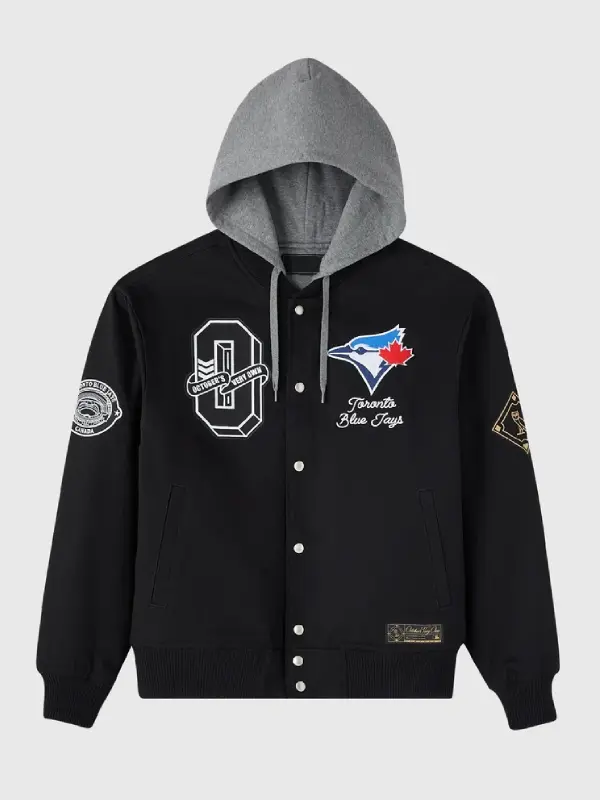 OVO Toronto Blue Jays Insulated Twill Bomber Jacket Black OVO Toronto Blue Jays Insulated Twill Bomber Jacket Black