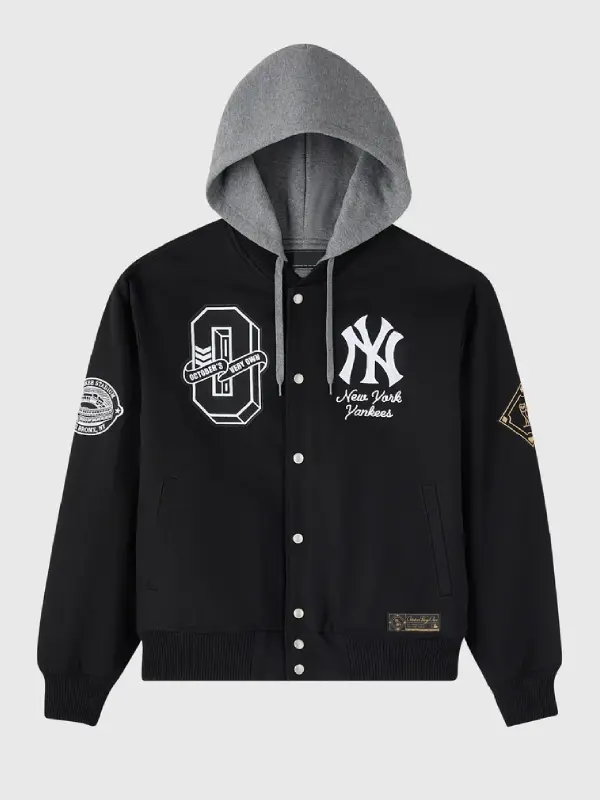 OVO Yankees Insulated Twill Bomber Jacket Black OVO Yankees Insulated Twill Bomber Jacket Black