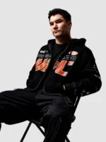OVO x UFC Black Hooded Fleece Jacket 2026