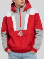 Ohio State Half Zip Red Pullover Jacket