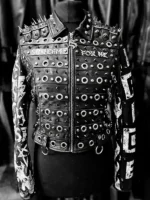 Paige Summerslam Black Leather Studded Jacket