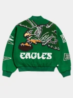 Philadelphia Eagles Kelly Green Pennant Varsity Jacket